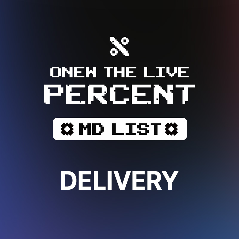 ONEW THE LIVE : PERCENT(%) 公式 UNIFORM 2025 ONEW THE LIVE : PERCENT (%) IN SEOUL SHINEE OFFICIAL MD